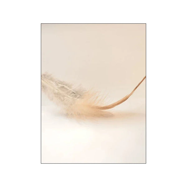 Nordische Wandkunst auf Leinwand – Beiges Blumenmotiv im modernen Boho-Stil