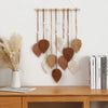 Handgefertigtes Blatt-Makramee-Hängeornament – Boho Wanddeko aus Baumwolle