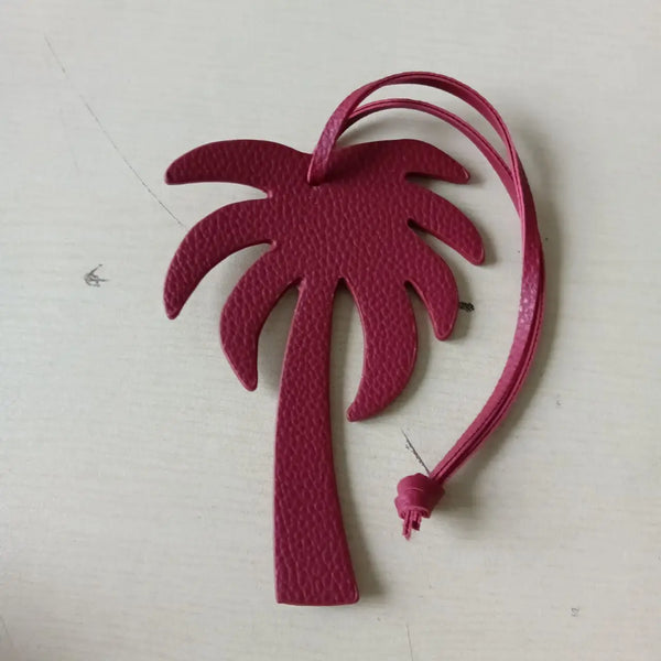 Trendiger Taschenanhänger Palme - PU Leder Schlüsselanhänger