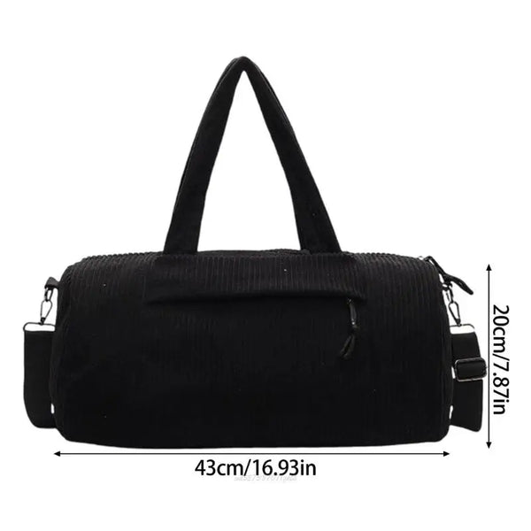 Cord-Reisetasche – Geräumige, leichte Sport- & Crossbody-Tasche