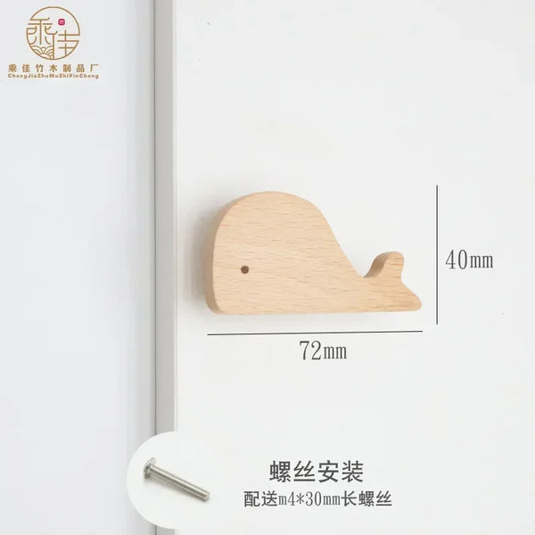 Holz Wandhaken Tiermotiv – Dekorativer Schlüsselhaken & Kleiderhaken aus Massivholz