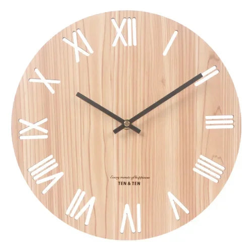 3D Wanduhr aus Holz – Modernes Nordisches Design, Uhr für Wohnzimmer & Küche