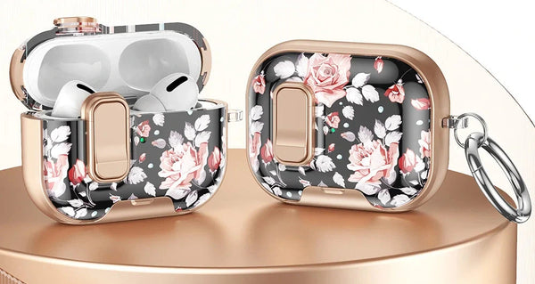 Ultradünne Silikonhülle für AirPods Pro 2, 3 & 4 – Transparenter Schutz mit Telefonhalter & Clip