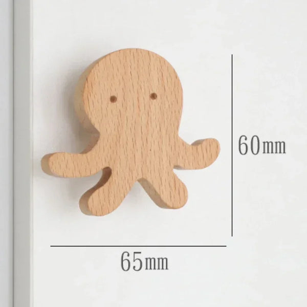 Holz Wandhaken Tiermotiv – Dekorativer Schlüsselhaken & Kleiderhaken aus Massivholz