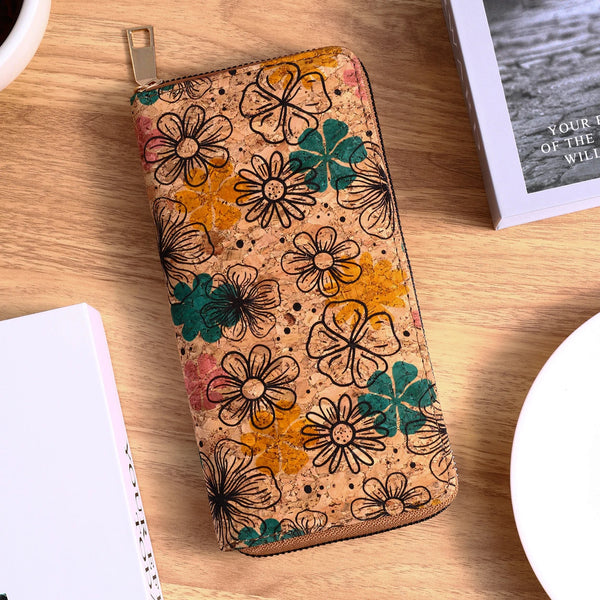 Retro-minimalistische lange Brieftasche – Multifunktionale Geldbörse mit großem Kartenfach