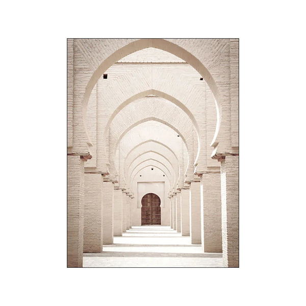 Nordische Wandkunst auf Leinwand – Beiges Blumenmotiv im modernen Boho-Stil