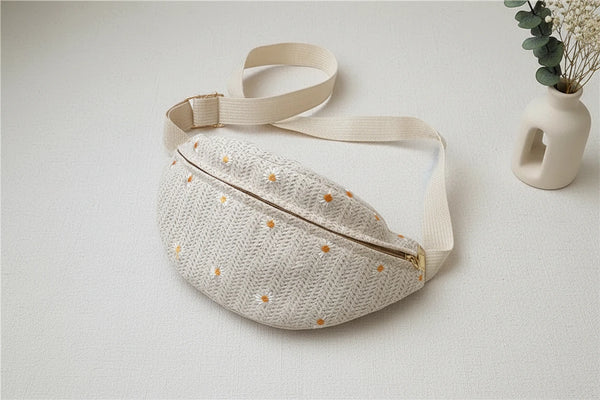 Geflochtene Hüfttasche für Damen – Sommerliche Crossbody- & Umhängetasche