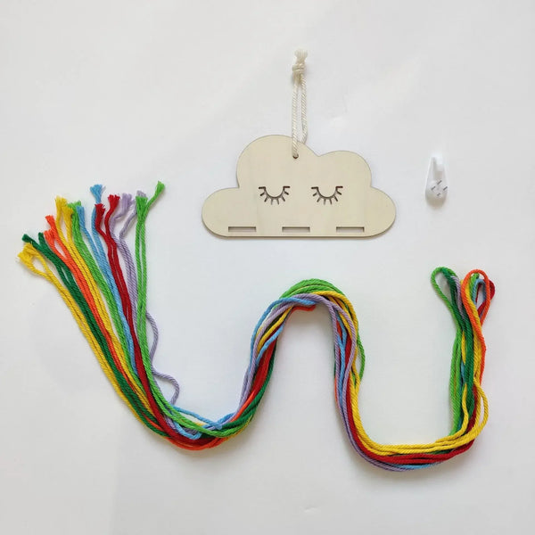 Holz-Wolke für Haarspangen – DIY Bastelset aus Naturholz für Kinderzimmer & Accessoires