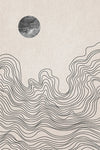 Abstrakte Boho Linienkunst – Sonnen Mond Bild