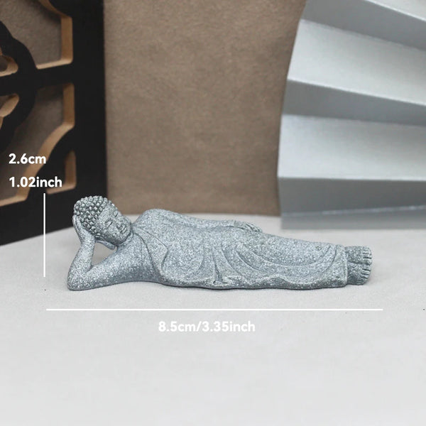 Buddha Steinstatue – Kleine buddhistische Mönche für Zen-Garten & Dekoration