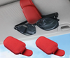 Eleganter Leder-Sonnenbrillen- & Ticketclip für den Auto-Sonnenschutz