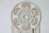 Großer Makramee Traumfänger – Boho Wandbehang mit gewebten Blättern