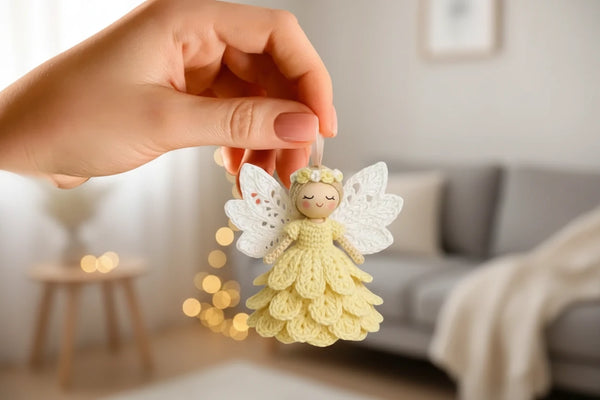 Häkel-Set für Engel – DIY Bastelset aus Baumwollgarn, verschiedene Varianten