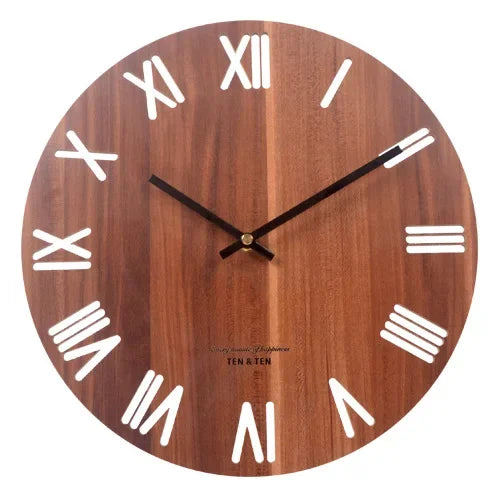 3D Wanduhr aus Holz – Modernes Nordisches Design, Uhr für Wohnzimmer & Küche