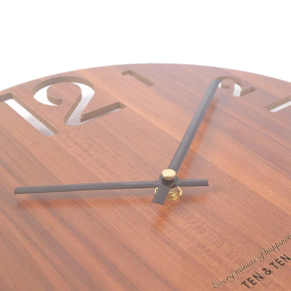 3D Wanduhr aus Holz – Modernes Nordisches Design, Uhr für Wohnzimmer & Küche