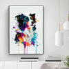 Graffiti Hund Leinwand Poster – Golden Retriever, Border Collie, Französische Bulldogge Wandkunst