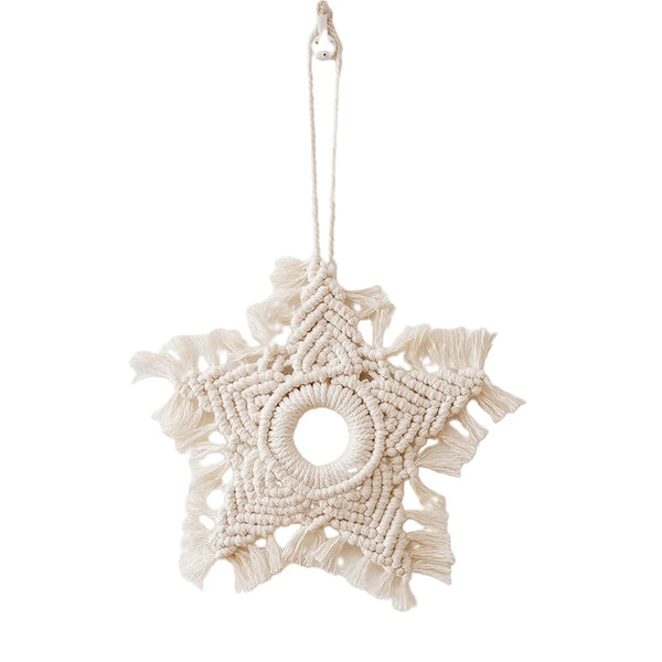 Handgewebter Makramee-Anhänger im Boho-Stil – Wanddeko aus Baumwolle