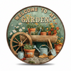 Vintage „Welcome to My Garden“ Metallschild – Rundes Aluminiumschild für Innen & Außen