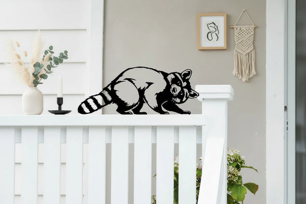 Metall Garten Dekoration Waschbär –Wandkunst für Hof & Outdoor