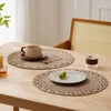 6er Set Boho Tischset aus natürlicher Jute – Gewebte Platzsets