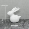 Keramik Kaninchenfigur im Kawaii-Stil – Nordische Tierdeko für Wohnraum, Garten & Ostern