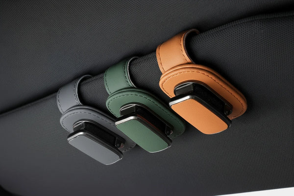 Sonnenbrillenhalter für die Auto-Sonnenblende – Brillen-, Ticket- & Kartenhalter für den Innenraum