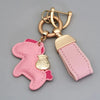Cartoon Pony Schlüsselanhänger aus PU-Leder – Pferde Taschenanhänger für Rucksack & Handtasche
