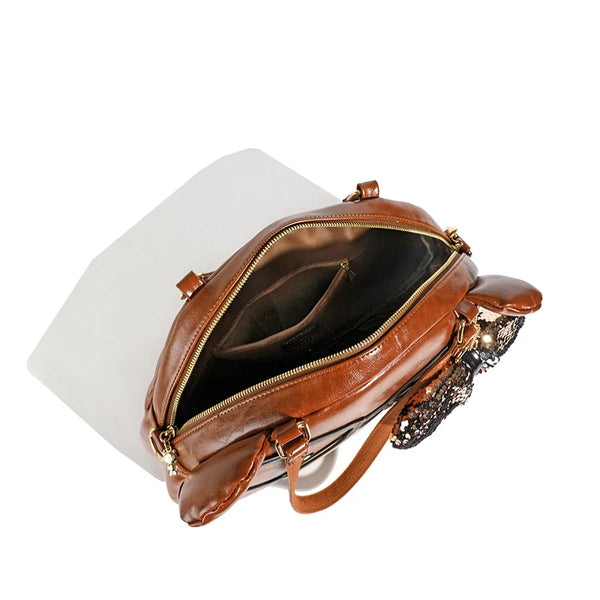 Hochwertige Damen Schultertasche mit Teddy-Motiv – Große Tote Handtasche modern & stilvoll