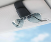 Eleganter Leder-Sonnenbrillen- & Ticketclip für den Auto-Sonnenschutz