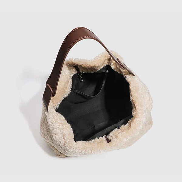 Plüsch Shopper Damen – Schultertasche für jeden Anlass