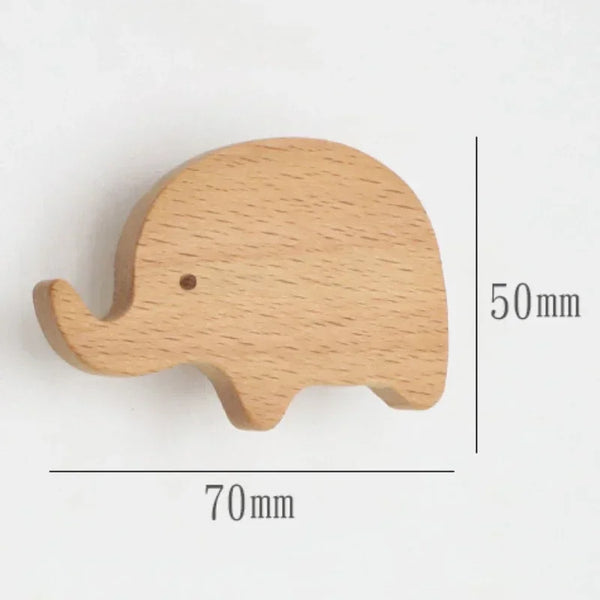 Holz Wandhaken Tiermotiv – Dekorativer Schlüsselhaken & Kleiderhaken aus Massivholz