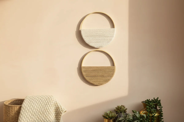 Makramee Wandbehang 2-teilig – Gewebte Wandkunst für dein Zuhause