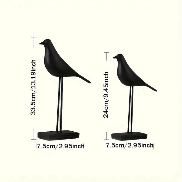 Nordischer Vogel aus Harz – Skulptur für Wohnzimmer & Bürodekoration