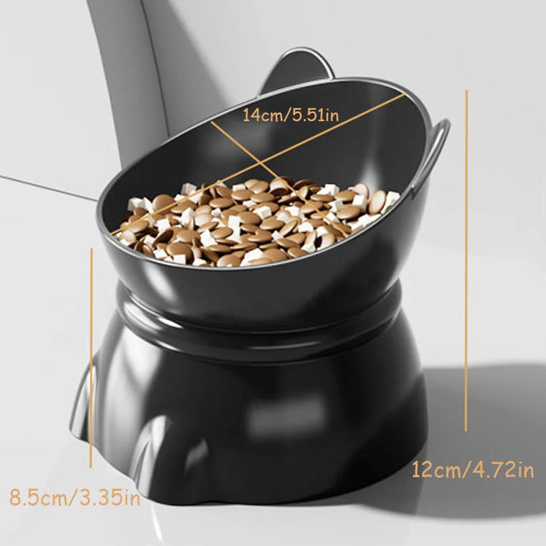 Erhöhter Katzen-Futternapf mit Katzenkopf – Rutschfest & ergonomisch