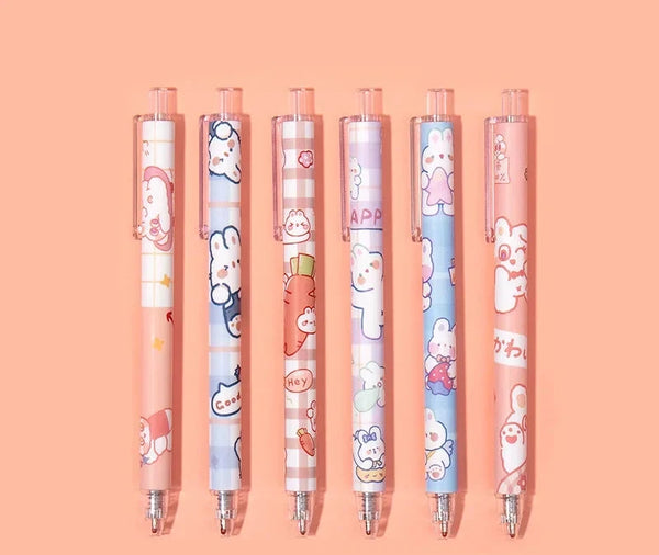 6 Gelstifte mit Motiven – Buntes Schreibwaren-Set für Schule & Büro