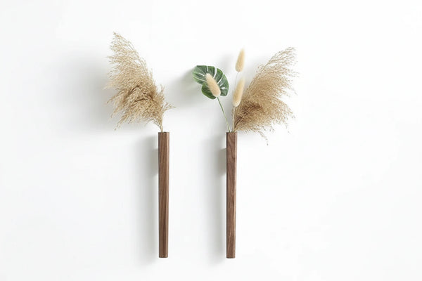 Böhmische Wandvase aus Massivholz – Hängende Wohnzimmer-Dekoration für Pflanzen & Blumen