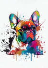 Graffiti Hund Leinwand Poster – Golden Retriever, Border Collie, Französische Bulldogge Wandkunst