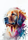 Graffiti Hund Leinwand Poster – Golden Retriever, Border Collie, Französische Bulldogge Wandkunst