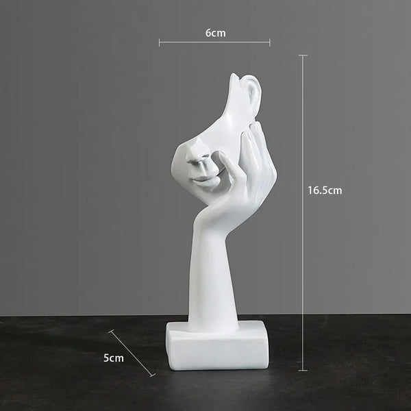Abstrakte Gesichts-Skulptur aus Keramik – Moderne Dekofigur im minimalistischen Stil