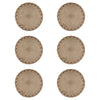 6er Set Boho Tischset aus natürlicher Jute – Gewebte Platzsets