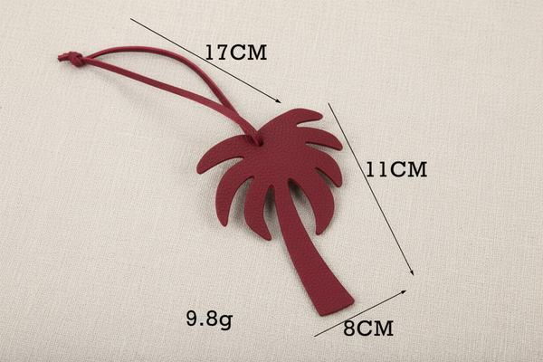 Trendiger Taschenanhänger Palme - PU Leder Schlüsselanhänger