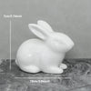 Keramik Kaninchenfigur im Kawaii-Stil – Nordische Tierdeko für Wohnraum, Garten & Ostern