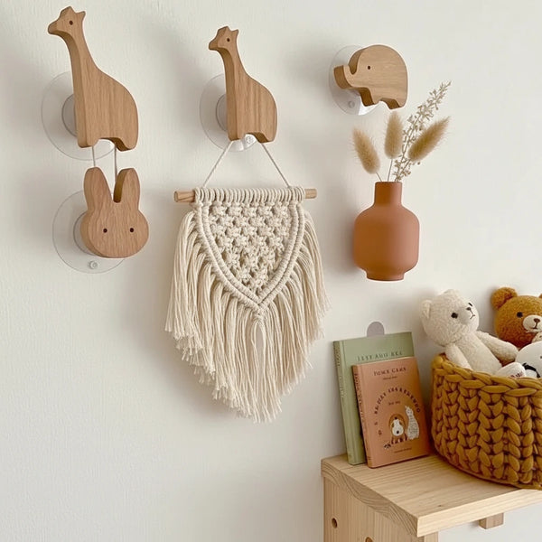 Holz Wandhaken Tiermotiv – Dekorativer Schlüsselhaken & Kleiderhaken aus Massivholz