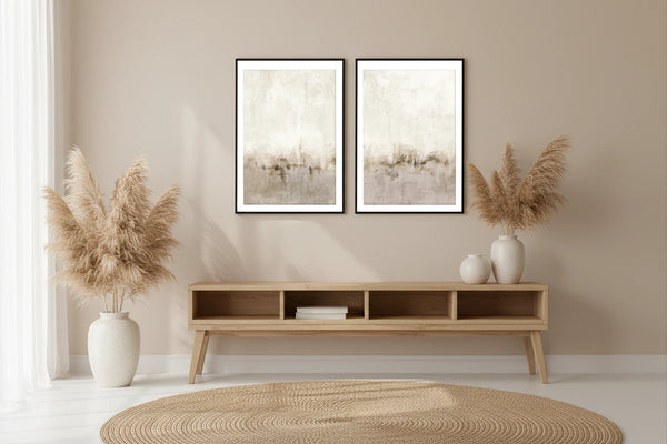 Abstrakte Aquarell Landschaft – Leinwandbild