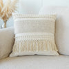 Kissenbezug aus Baumwolle & Leinen – Bauernhaus Stil mit Quasten