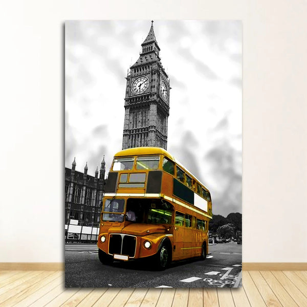 Leinwanddruck Stadt London & Paris – Nordic Wandkunst fürs Wohnzimmer