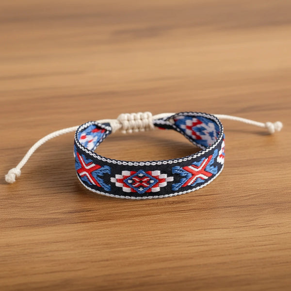 Geflochtenes Einstellbares Handmade Makramee Seilarmband – Gewebte Fadenarmbänder für Frauen,