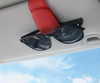 Eleganter Leder-Sonnenbrillen- & Ticketclip für den Auto-Sonnenschutz