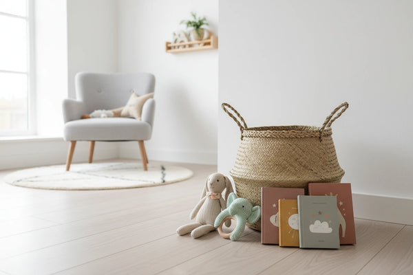 Weidenkorb faltbar – Spielzeug Organizer & Wäschekorb aus Rattan / Seegras