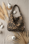 Leo Print Canvas Shopper– Vintage Schultertasche mit viel Platz!